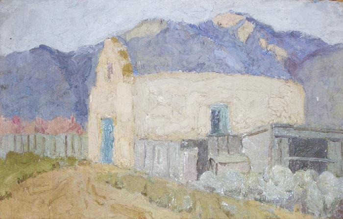 Cordelia Creigh Wilson Adobe Church oil painting picture